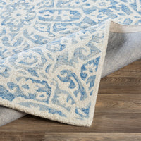 Surya Kayseri Ksr-2307 Denim, Ice Blue, Cream Area Rug