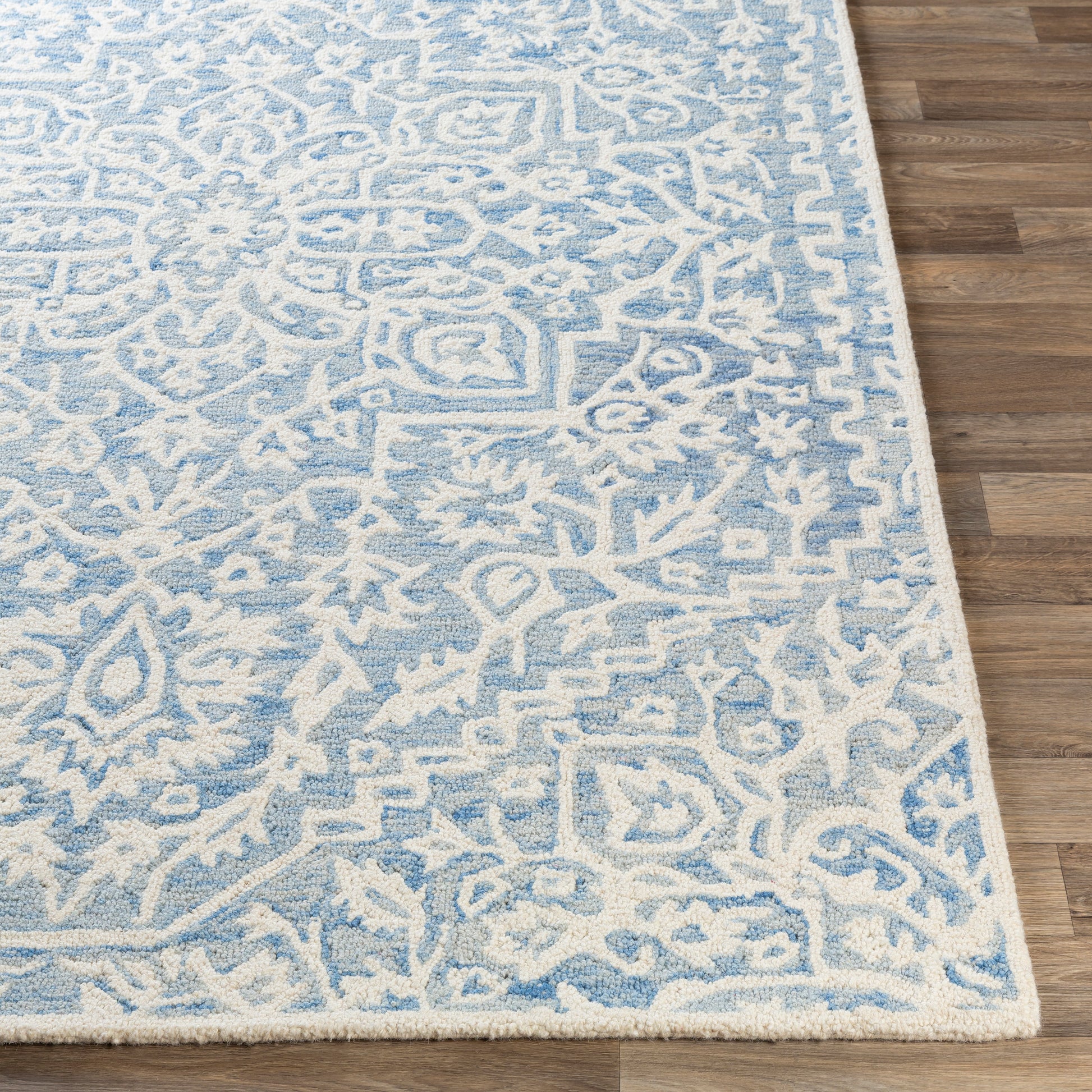 Surya Kayseri Ksr-2307 Denim, Ice Blue, Cream Area Rug