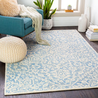 Surya Kayseri Ksr-2307 Denim, Ice Blue, Cream Area Rug