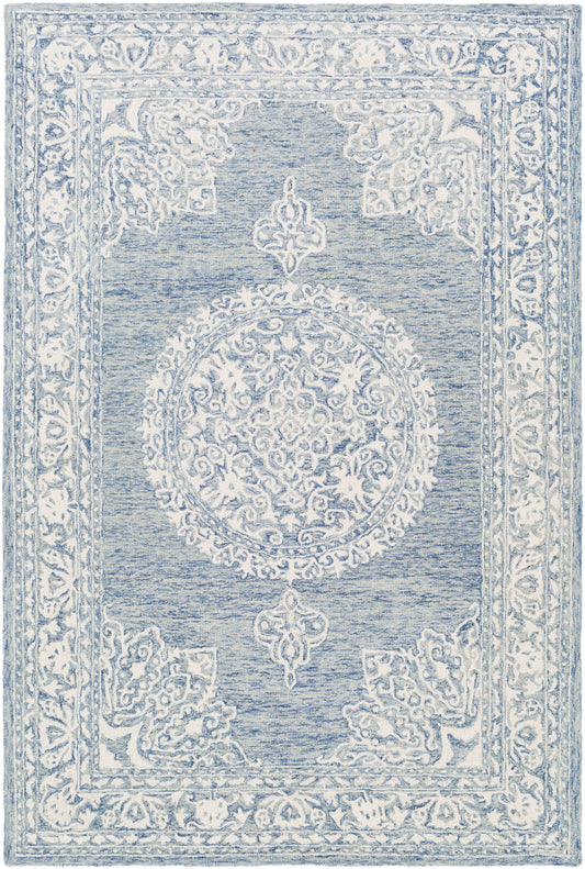 Surya Kayseri Ksr-2312 Denim, Ice Blue, Cream Area Rug