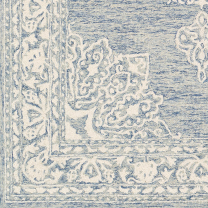 Surya Kayseri Ksr-2312 Denim, Ice Blue, Cream Area Rug