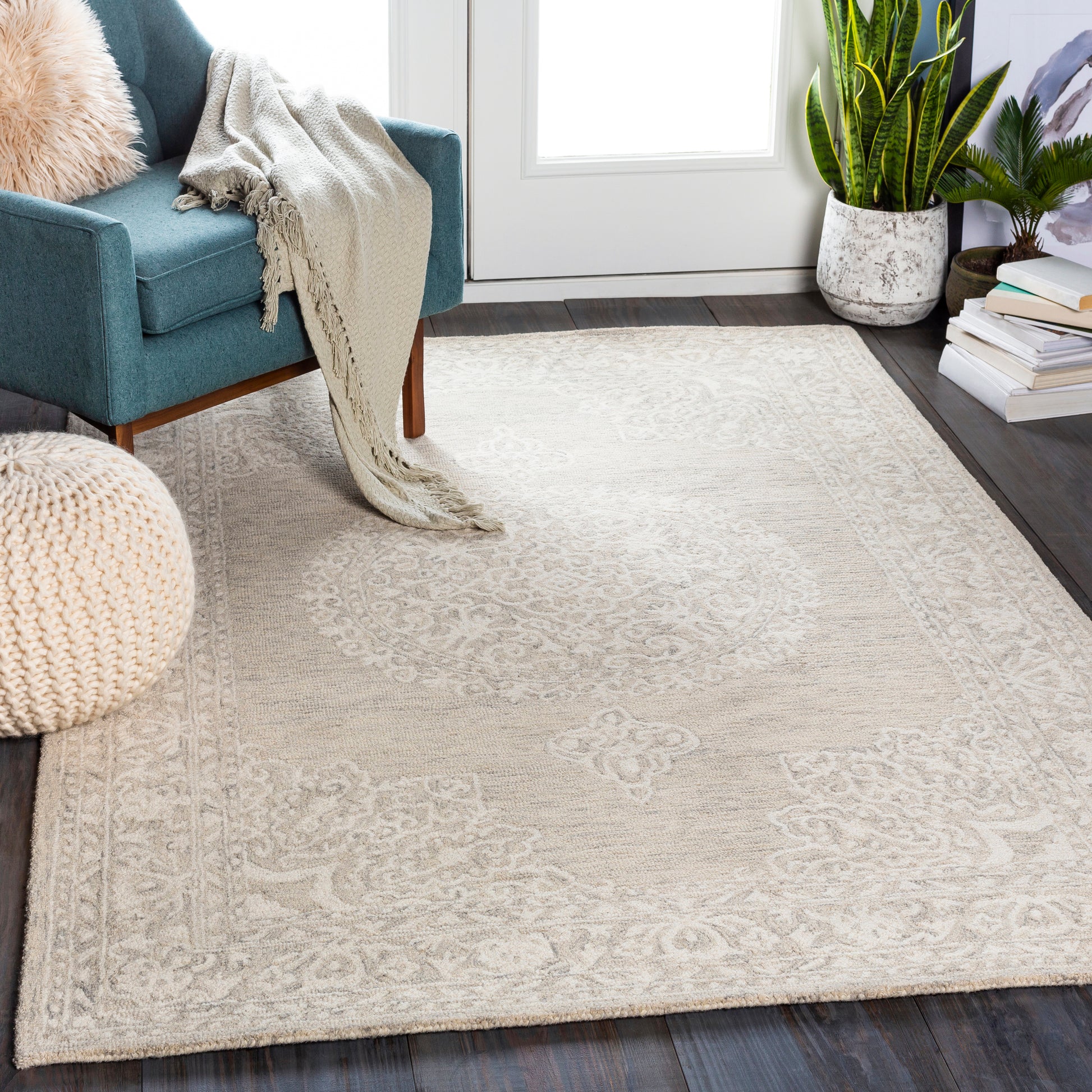 Surya Kayseri Ksr-2313 Taupe, Beige, Cream Area Rug