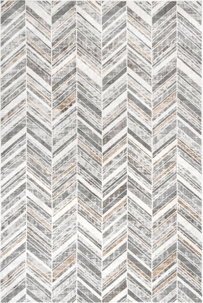 Nuloom Masha Chevron Nma1461A Beige Area Rug