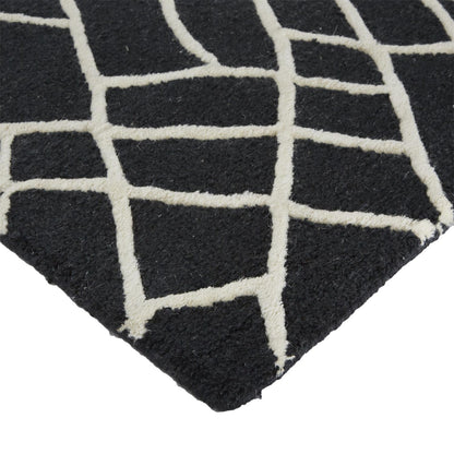 Feizy Lusk I8085 Black/Ivory Area Rug