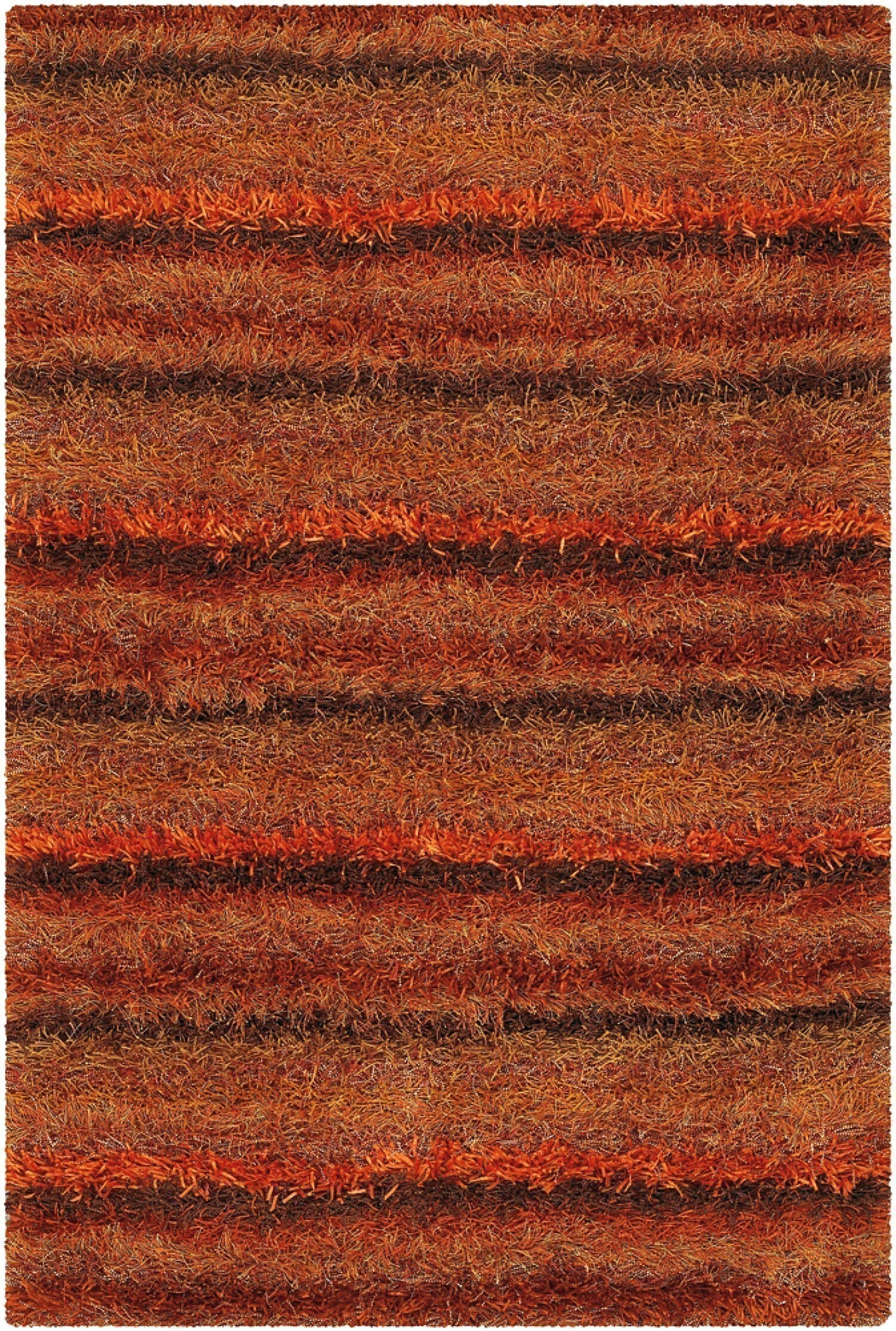 Chandra Kubu kub16500 Orange Striped Area Rug