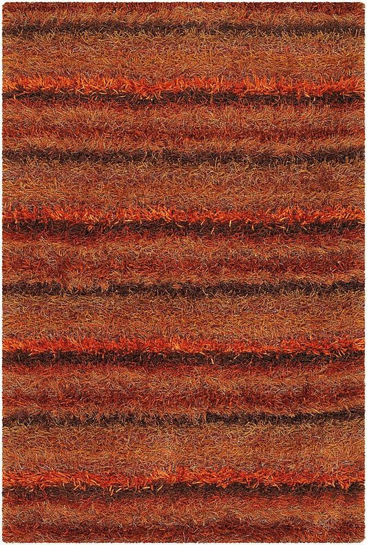 Chandra Kubu kub16500 Orange Striped Area Rug