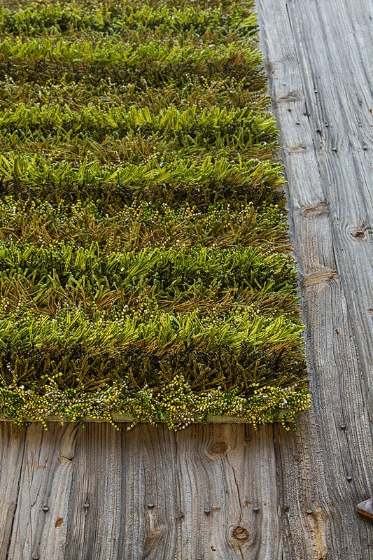 Chandra Kubu kub16501 Green Striped Area Rug