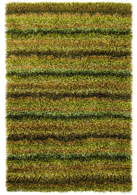 Chandra Kubu kub16501 Green Striped Area Rug