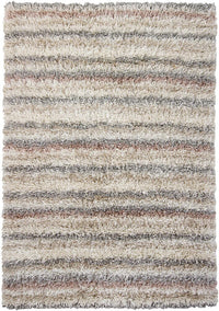 Chandra Kubu Kub16503 Ivory / Beige / Tan / Grey Shag Area Rug