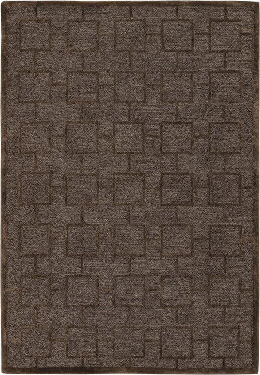 Chandra Kumana kum16100 Brown Geometric Area Rug