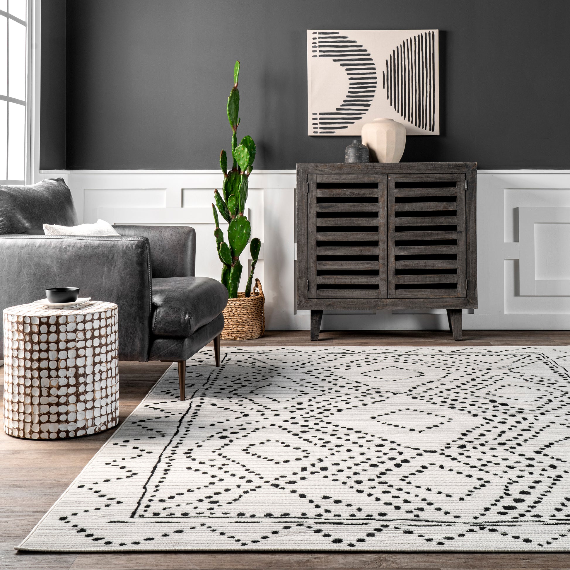 Nuloom Mila Moroccan Trellis Nmi1710B Gray Area Rug