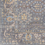 Surya Kushal Kus-2304 Wheat, Pale Blue, Cream, Medium Gray Rugs.
