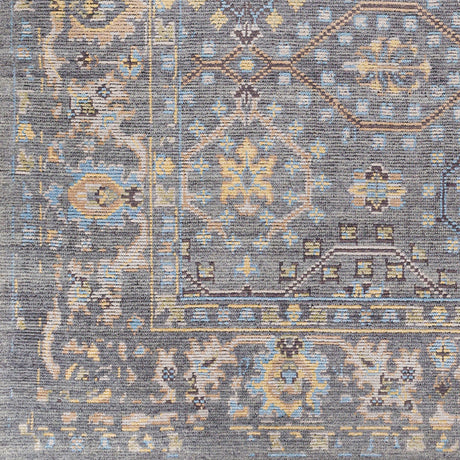 Surya Kushal Kus-2304 Wheat, Pale Blue, Cream, Medium Gray Rugs.