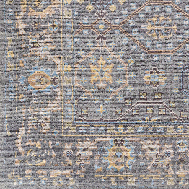 Surya Kushal Kus-2304 Wheat, Pale Blue, Cream, Medium Gray Rugs.