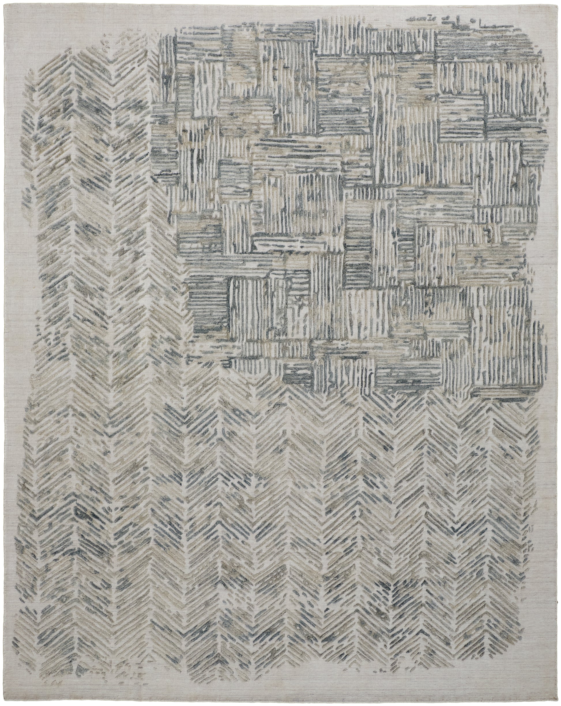 Feizy Elias 6891F Gray/Green Area Rug