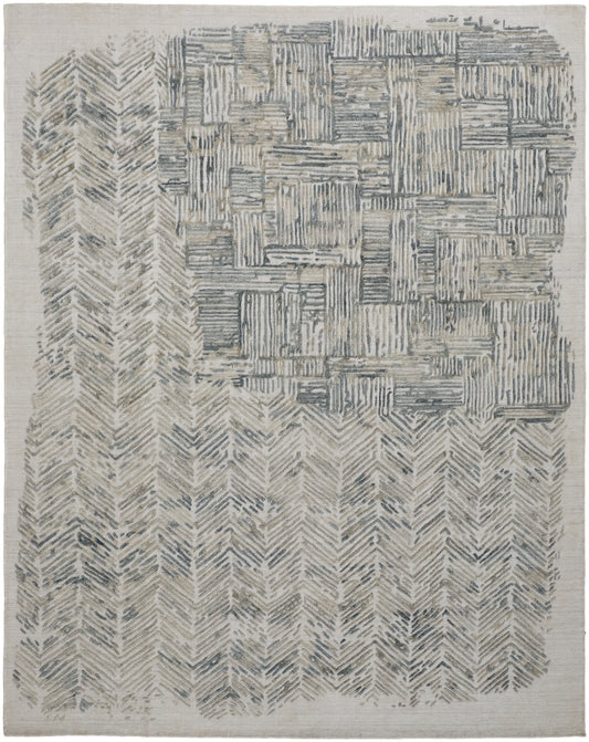 Feizy Elias 6891F Gray/Green Area Rug