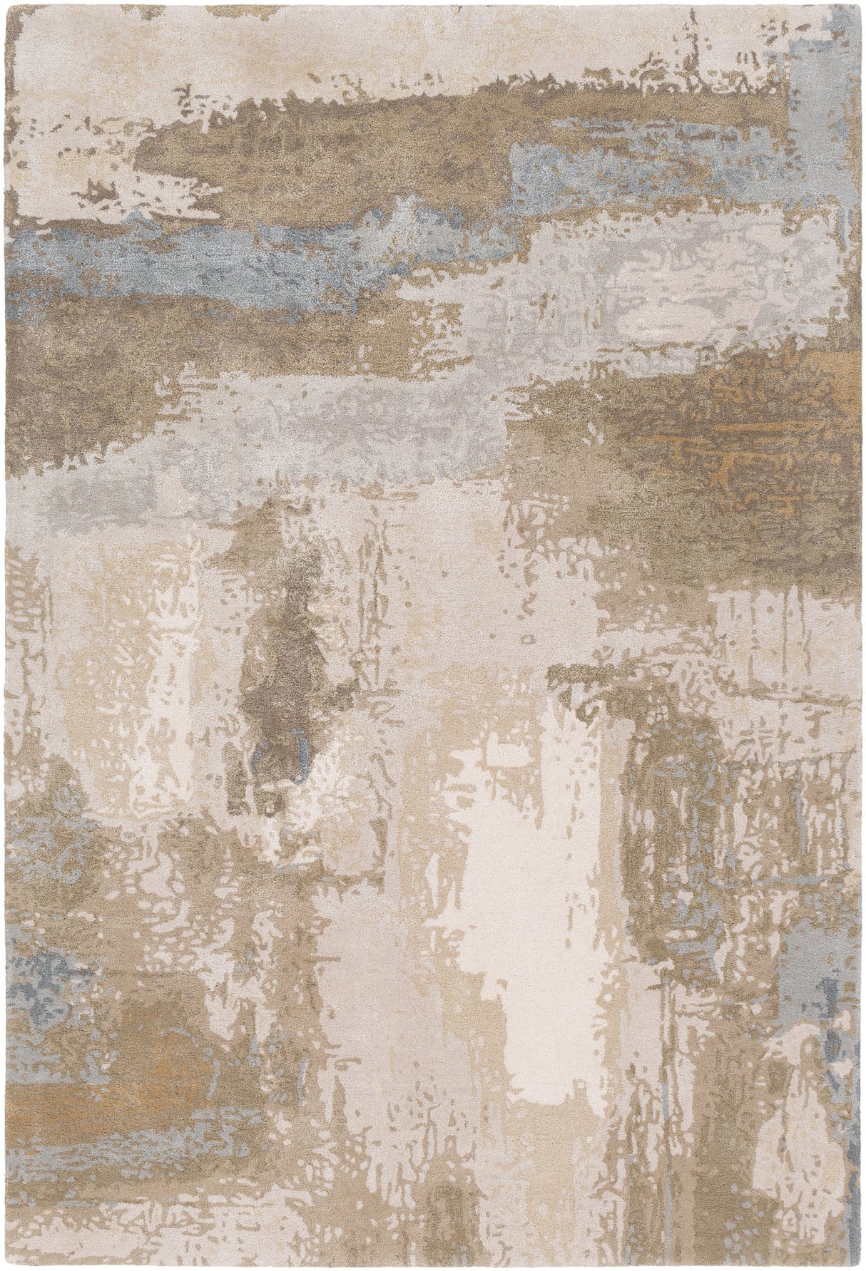 Surya Kavita Kvt-2300 Khaki, Ivory, Medium Gray, Pale Blue Rugs.