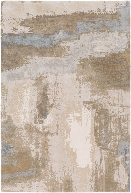 Surya Kavita Kvt-2300 Khaki, Ivory, Medium Gray, Pale Blue Area Rug