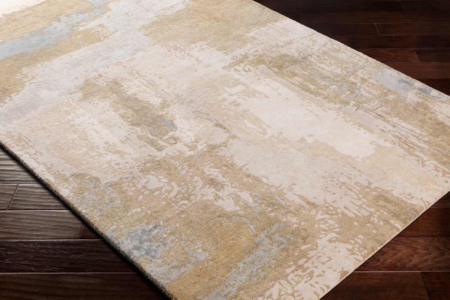 Surya Kavita Kvt-2300 Khaki, Ivory, Medium Gray, Pale Blue Rugs.