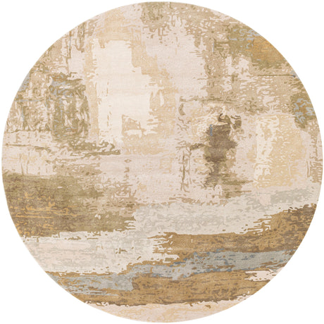 Surya Kavita Kvt-2300 Khaki, Ivory, Medium Gray, Pale Blue Rugs.