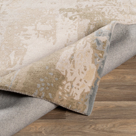Surya Kavita Kvt-2300 Khaki, Ivory, Medium Gray, Pale Blue Rugs.