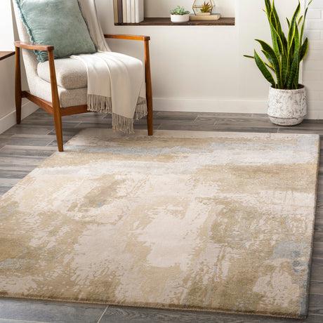 Surya Kavita Kvt-2300 Khaki, Ivory, Medium Gray, Pale Blue Rugs.