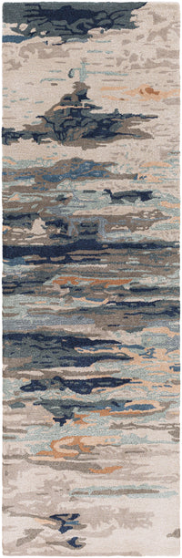 Surya Kavita Kvt-2302 Taupe, Navy, Dark Green, Denim Area Rug