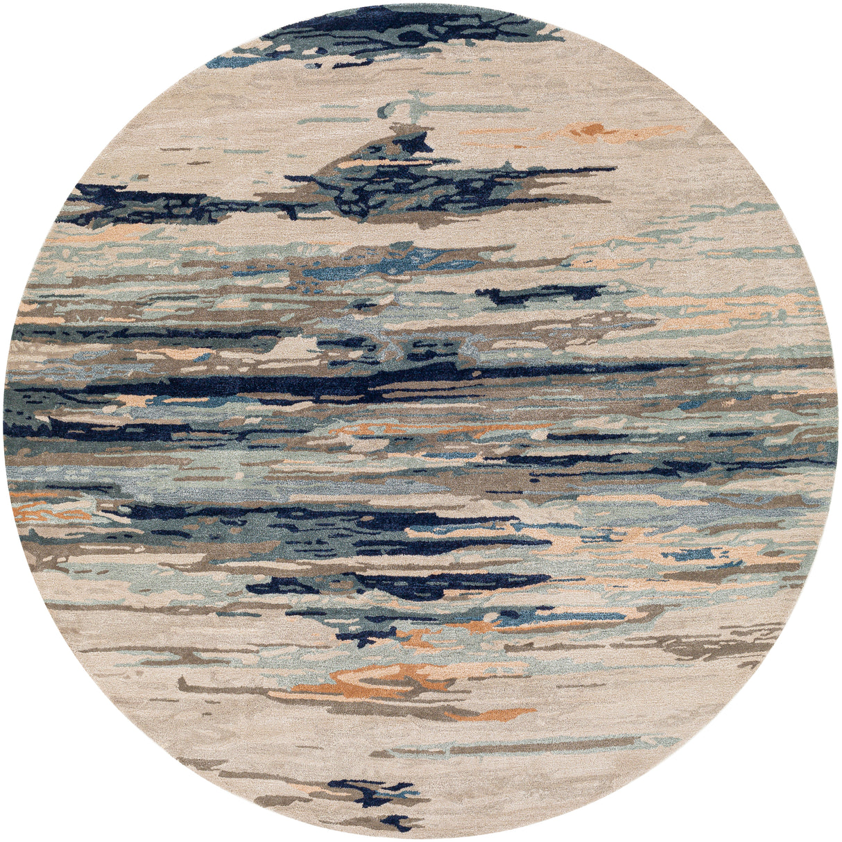 Surya Kavita Kvt-2302 Taupe, Navy, Dark Green, Denim Rugs.