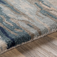 Surya Kavita Kvt-2302 Taupe, Navy, Dark Green, Denim Area Rug