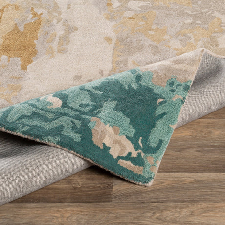 Surya Kavita Kvt-2305 Brick, Coral, Seafoam, Dark Green Rugs.