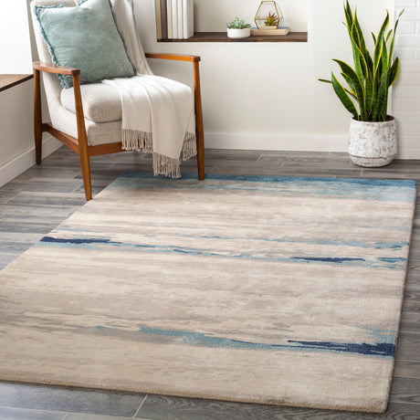 Surya Kavita Kvt-2306 Taupe, Ivory, Medium Gray, Navy Rugs.
