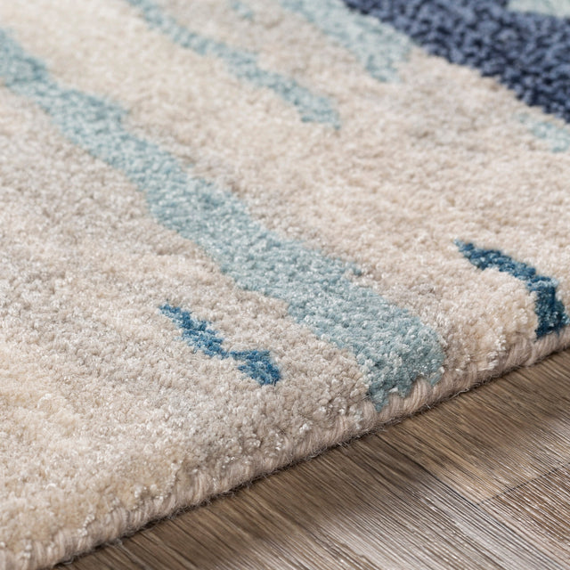 Surya Kavita Kvt-2306 Taupe, Ivory, Medium Gray, Navy Rugs.