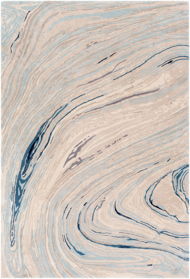 Surya Kavita Kvt-2308 Taupe, Ivory, Medium Gray, Navy Rugs.