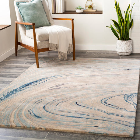 Surya Kavita Kvt-2308 Taupe, Ivory, Medium Gray, Navy Rugs.