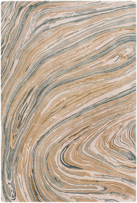 Surya Kavita Kvt-2309 Camel, Beige, Cream, Teal Rugs.