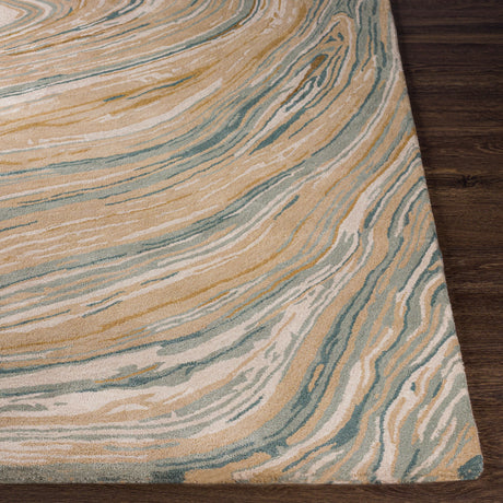 Surya Kavita Kvt-2309 Camel, Beige, Cream, Teal Rugs.