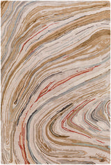 Surya Kavita Kvt-2310 Dark Brown, Camel, Medium Gray, Light Gray Rugs.