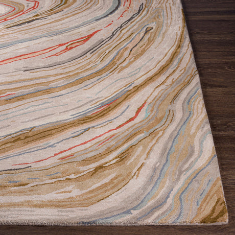 Surya Kavita Kvt-2310 Dark Brown, Camel, Medium Gray, Light Gray Rugs.