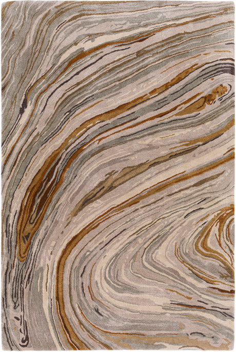 Surya Kavita Kvt-2311 Charcoal, Dark Brown, Burnt Orange, Medium Gray Rugs.