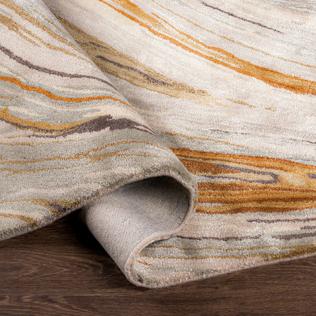 Surya Kavita Kvt-2311 Charcoal, Dark Brown, Burnt Orange, Medium Gray Rugs.