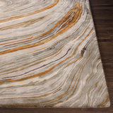 Surya Kavita Kvt-2311 Charcoal, Dark Brown, Burnt Orange, Medium Gray Rugs.