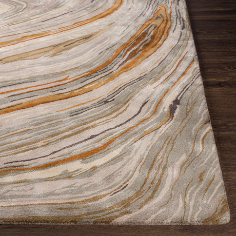 Surya Kavita Kvt-2311 Charcoal, Dark Brown, Burnt Orange, Medium Gray Rugs.