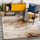 Surya Kavita Kvt-2313 Dark Brown, Tan, Camel, Medium Gray Rugs.