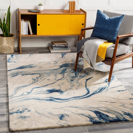 Surya Kavita Kvt-2315 Navy, Denim, Medium Gray, Taupe Rugs.