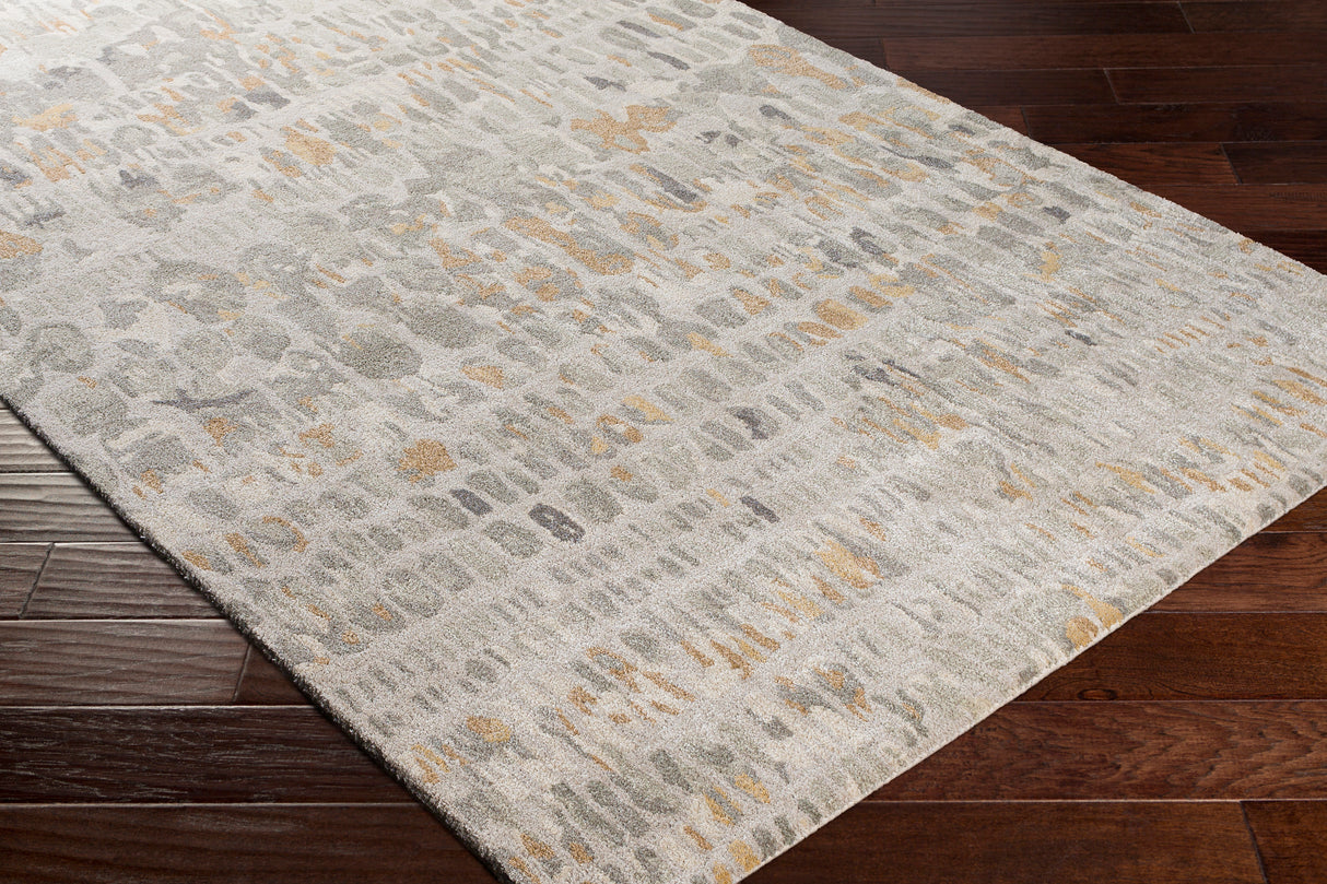 Surya Kavita Kvt-2317 Medium Gray, Charcoal, Light Gray, Camel Rugs.