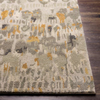 Surya Kavita Kvt-2317 Medium Gray, Charcoal, Light Gray, Camel Area Rug