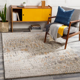 Surya Kavita Kvt-2317 Medium Gray, Charcoal, Light Gray, Camel Rugs.
