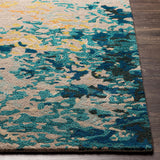 Surya Kavita Kvt-2319 Aqua, Blue, Burnt Orange, Yellow Rugs.