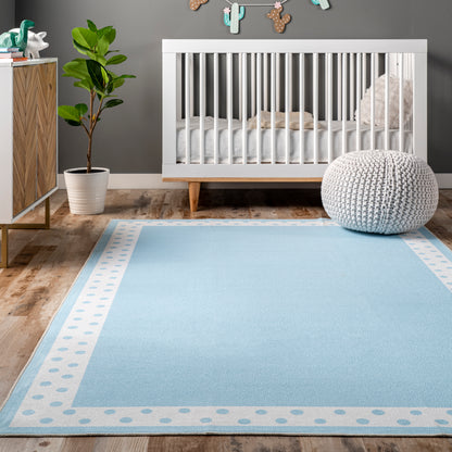 AreaRugs.com Wavaj Nwa1192A Light Blue Area Rug