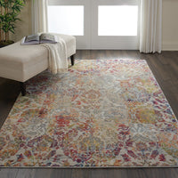 Nourison Ankara Global Anr06 Ivory / Orange Area Rug